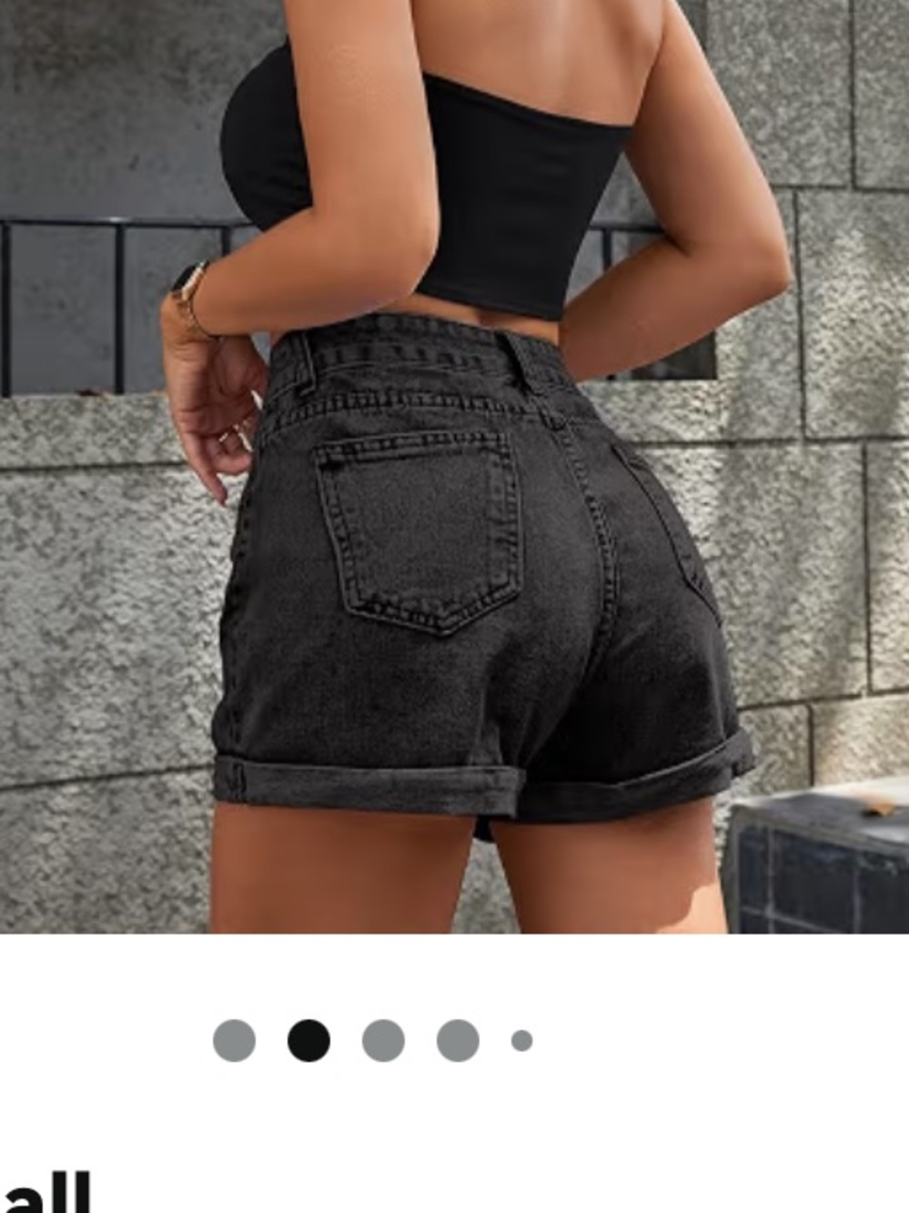 Vintage riders High-Rise Black Denim Shorts